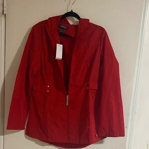 Jones New York Vibrant Red Utility Jacket